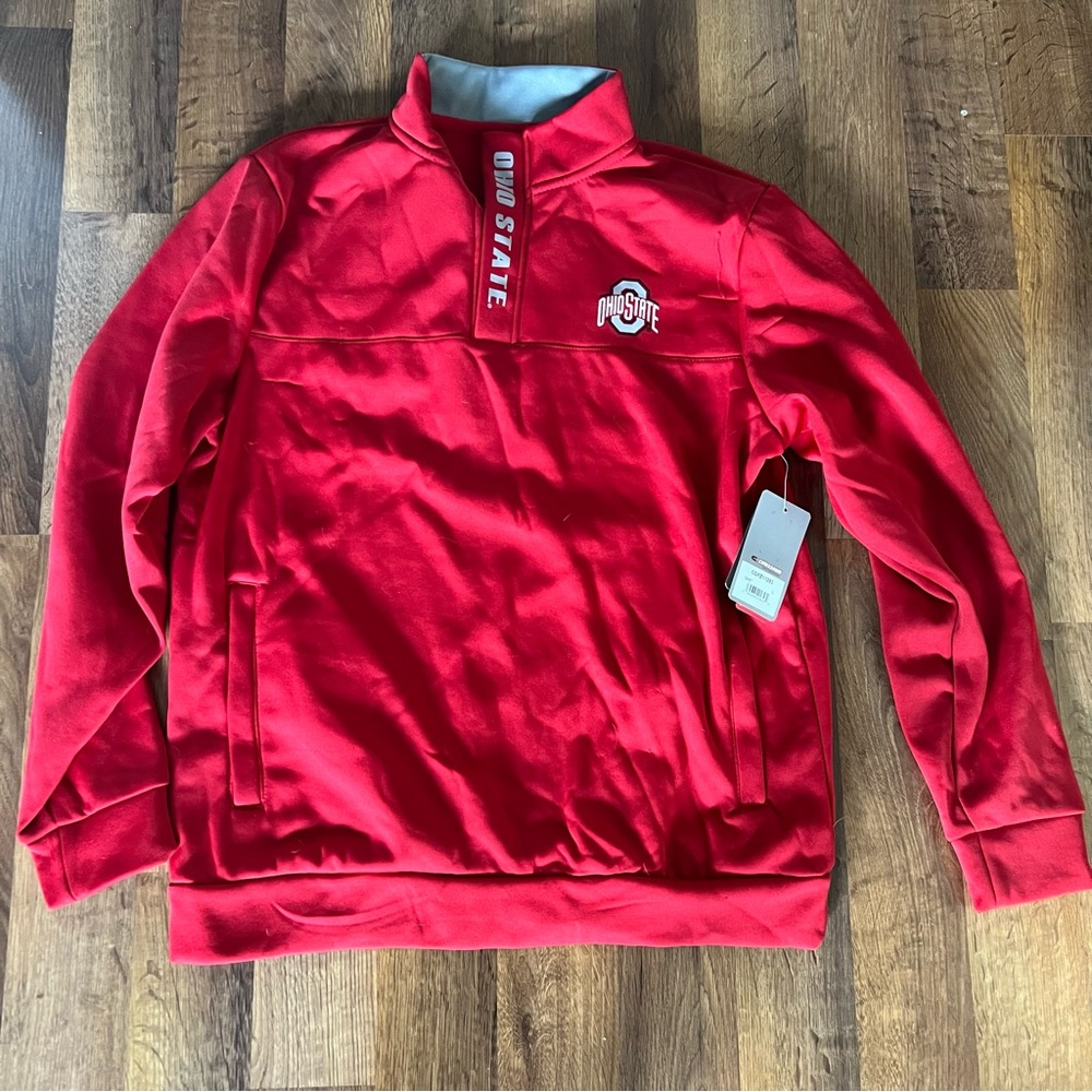 NWT Mens Ohio State Quarter Button Sweatshirt